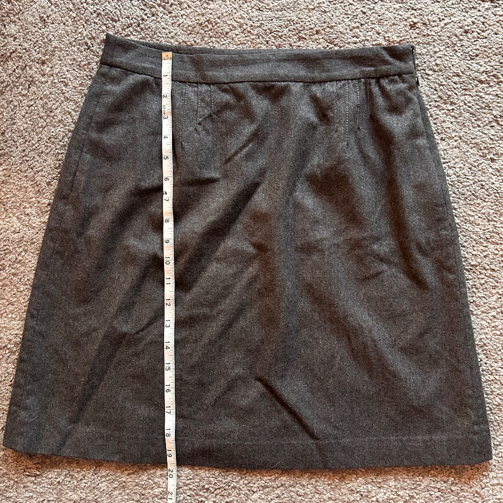 Vintage Grey J. Crew Wool A-Line Skirt Size 4